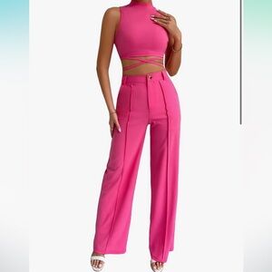 Two Piece Hot Pink Set